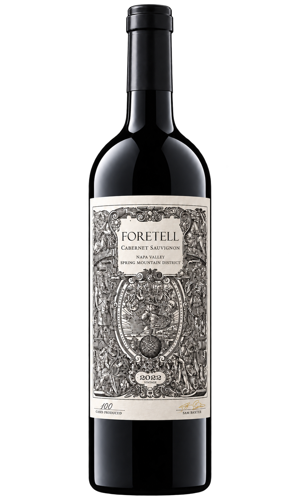 2026 Fall Club Release Foretell Cabernet Sauvignon wine bottle from Terra Valentine.