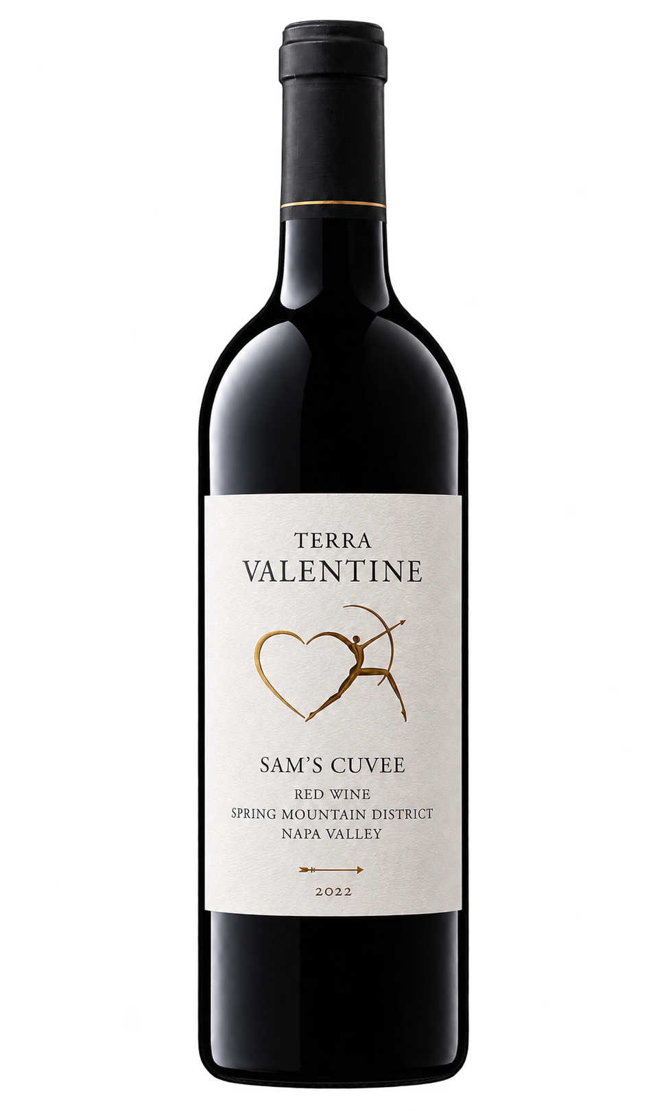 Terra Valentine Sam's Cuvee red wine bottle from Napa Valley, 2022 vintage.